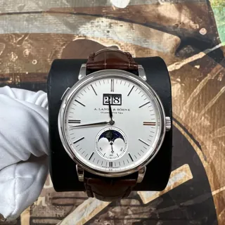 A. Lange & Söhne Saxonia Moon Phase 384.026 White gold Silver