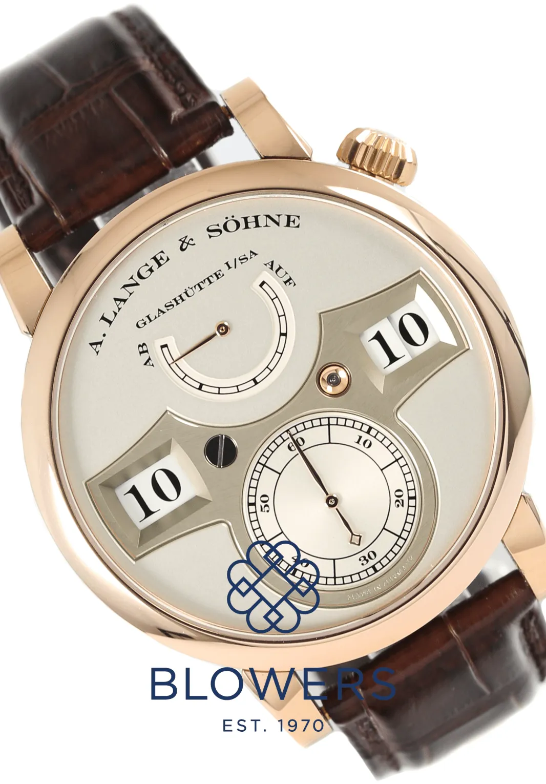 A. Lange & Söhne Zeitwerk 140.032 43mm Rose gold Silver 1