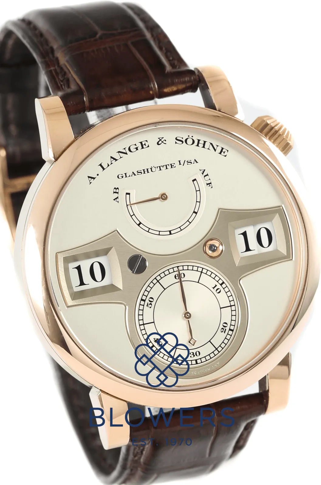 A. Lange & Söhne Zeitwerk 140.032 43mm Rose gold Silver 10