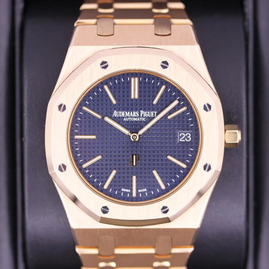 Audemars Piguet Royal Oak 15202OR.OO.1240OR.01 39mm Rose gold Blue