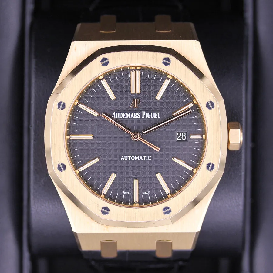 Audemars Piguet Royal Oak 15400OR.OO.D002CR.01 41mm Rose gold Black