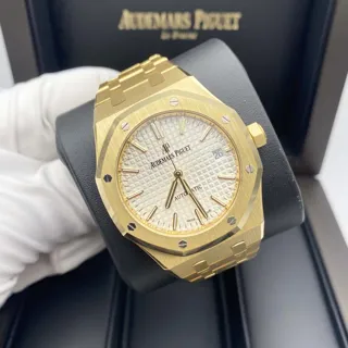 Audemars Piguet Royal Oak 15450BA.OO.1256BA.01 Yellow gold Silver