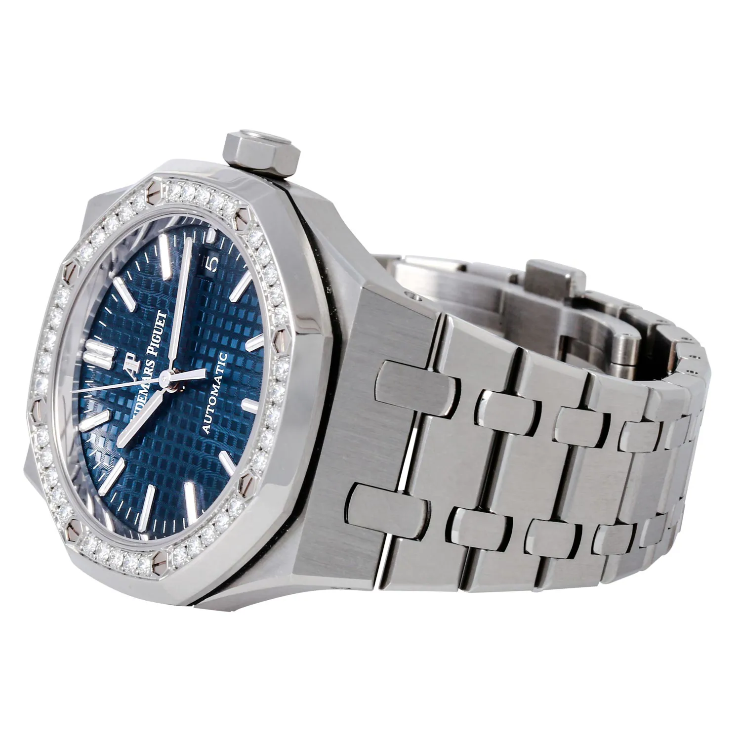 Audemars Piguet Royal Oak 15451ST.ZZ.1256ST.03 37mm Stainless steel and Diamond Blue 5