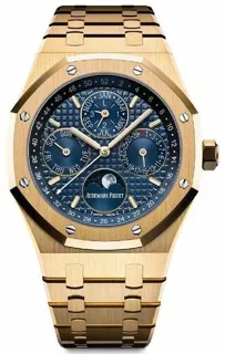 Audemars Piguet Royal Oak Perpetual Calendar 26574BA.OO.1220BA.01 Yellow gold Blue