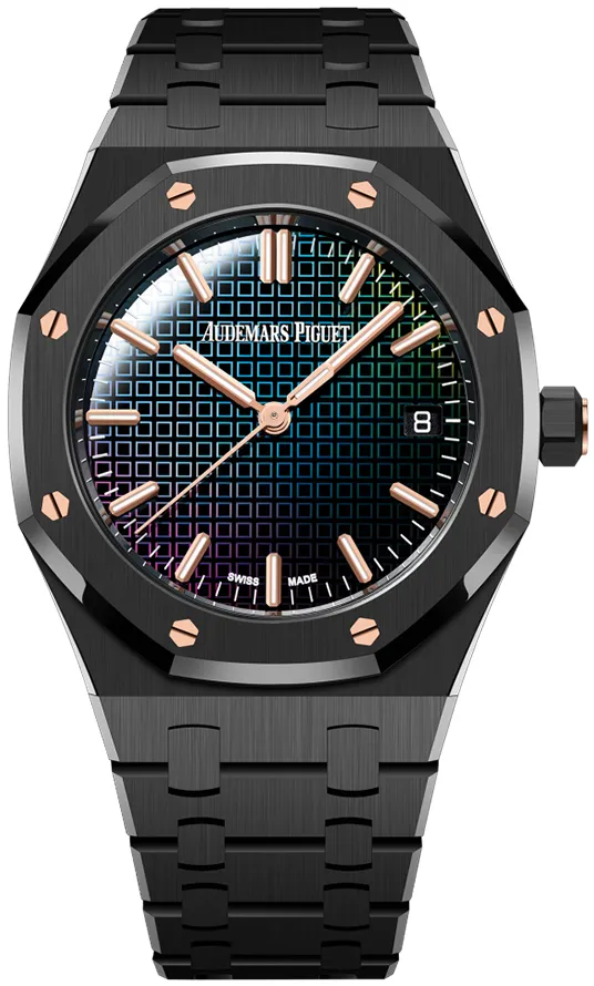 Audemars Piguet Royal Oak 77350CE.OO.1266CE.02.A 34mm Ceramic Sapphire and Rainbow