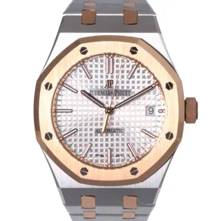 Audemars Piguet Royal Oak 15450SR.OO.1256SR.01 Rose gold and Stainless steel Silver