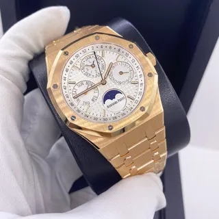 Audemars Piguet Royal Oak Perpetual Calendar 26574OR.OO.1220OR.01 Rose gold Silver Toned