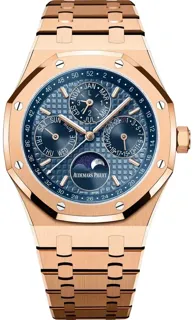 Audemars Piguet Royal Oak Perpetual Calendar 26574OR.OO.1220OR.03 Yellow gold Blue