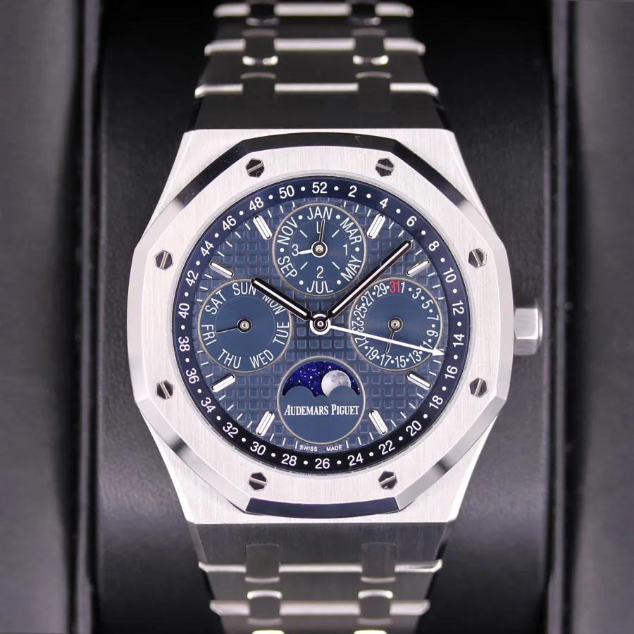 Audemars Piguet Royal Oak Perpetual Calendar 26574ST.OO.1220ST.02 41mm Stainless steel Blue