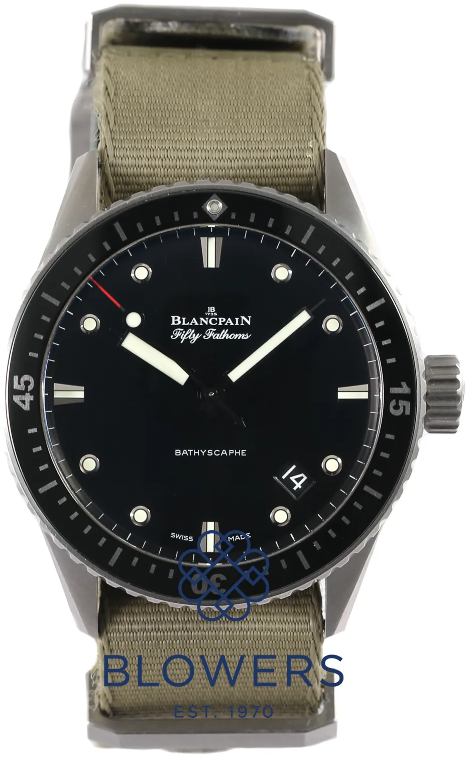 Blancpain Fifty Fathoms 5000-1230-NAKA 43mm Titanium Black