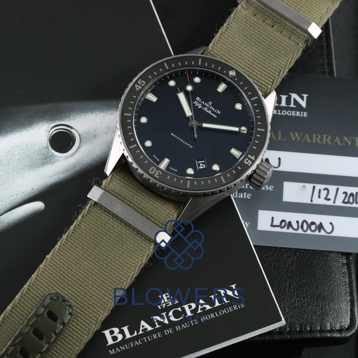 Blancpain Fifty Fathoms 5000-1230-NAKA 43mm Titanium Black 3