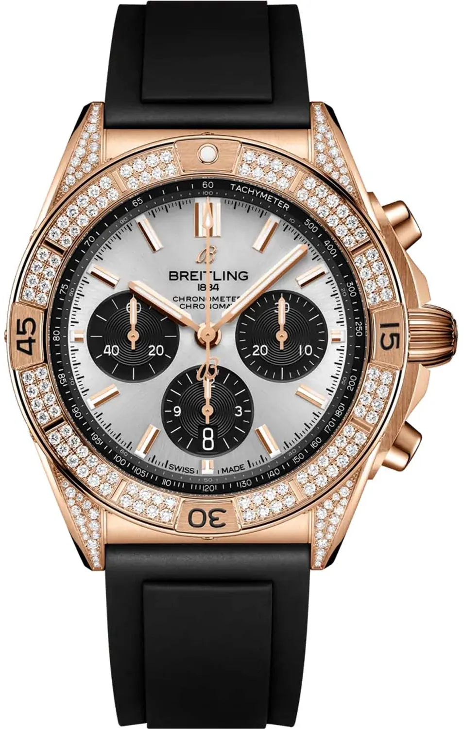 Breitling Chronomat RB0134721G1S1 42mm Rose gold Silver