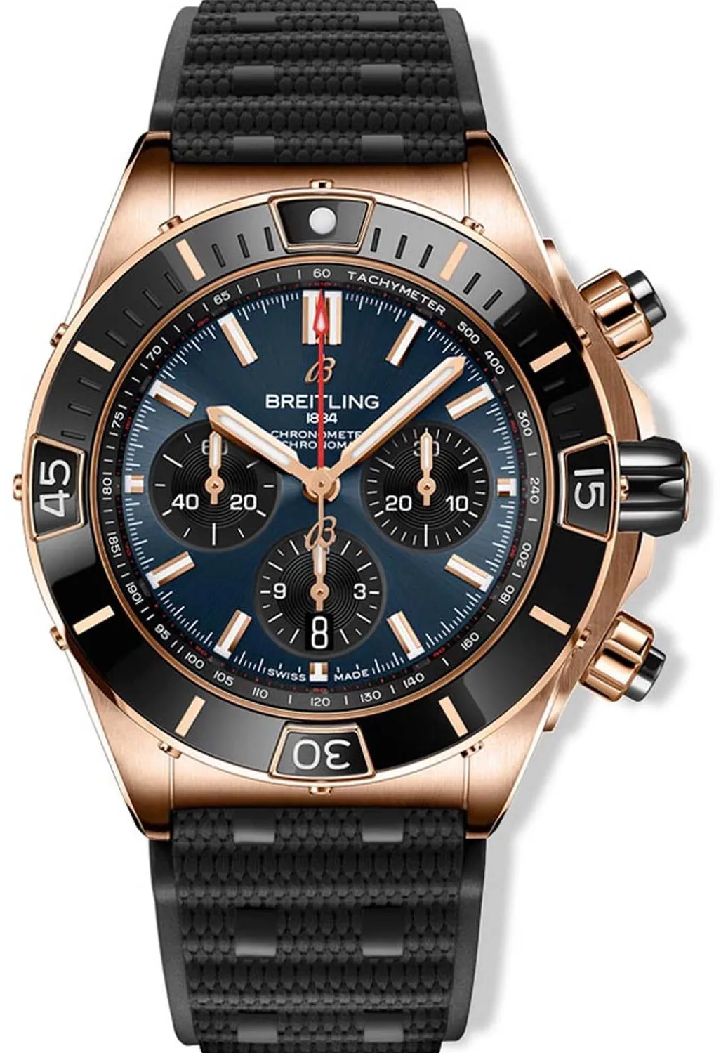 Breitling Chronomat RB01362A1C1S1 44mm Rose gold Blue