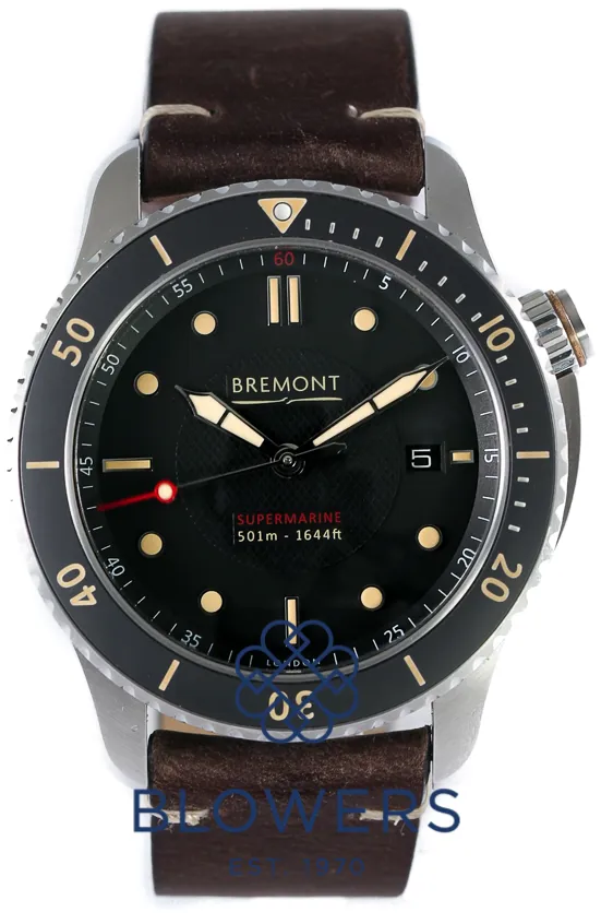 Bremont Supermarine S501-BK-S 43mm Stainless steel Black