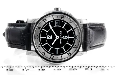 Bulgari Solotempo ST35S 35mm Stainless steel Black 2