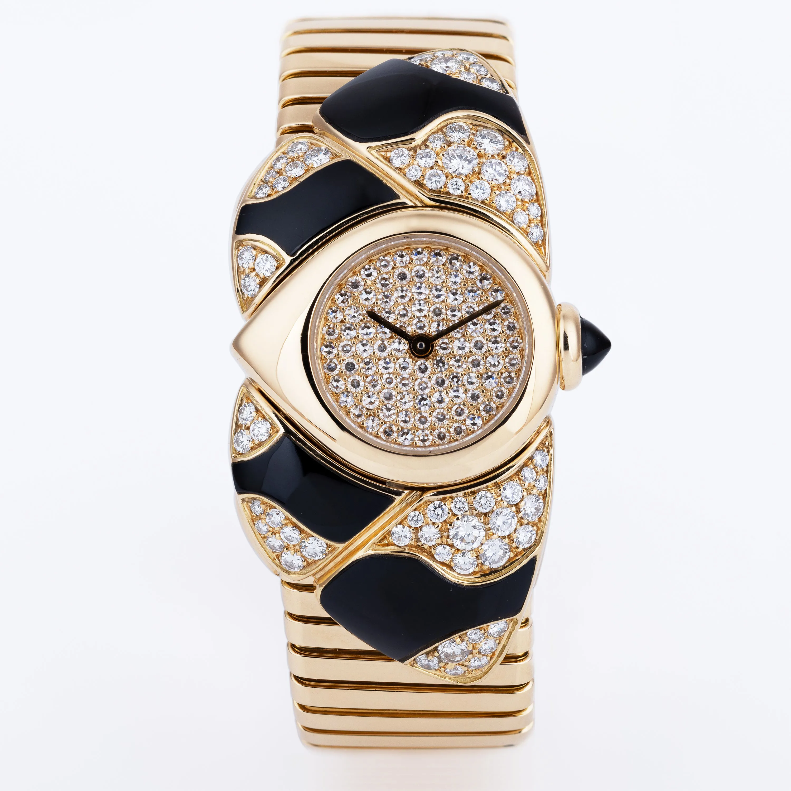 Bulgari Farfalla BJ04 22.5mm Yellow gold Pave