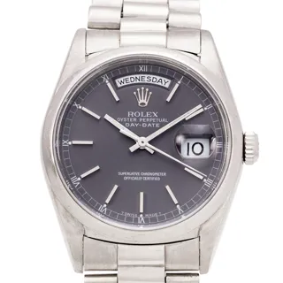 Rolex Day-Date 36 18206 Platinum Gray