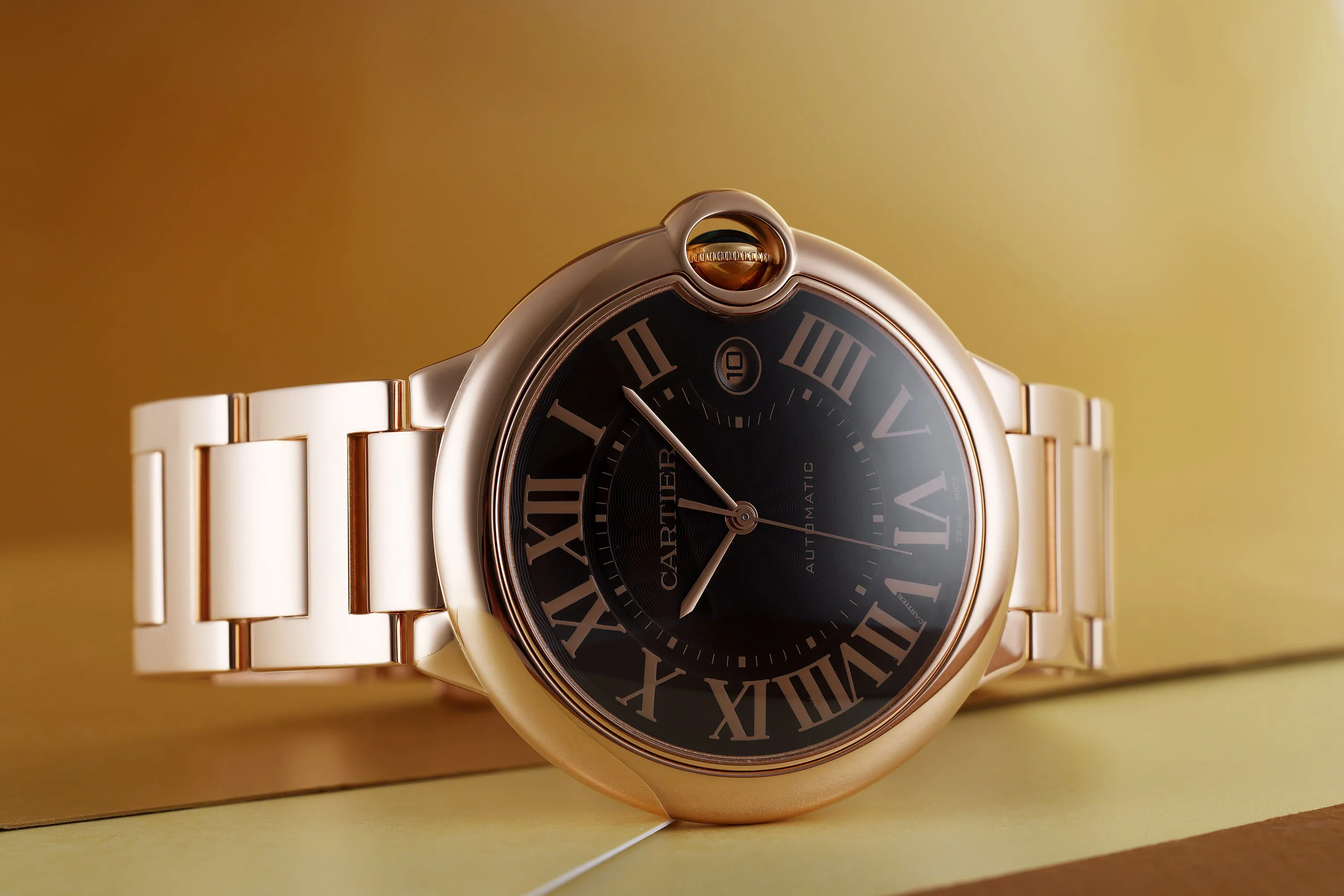 Cartier Ballon Bleu 2999 42mm Rose gold Brown 2