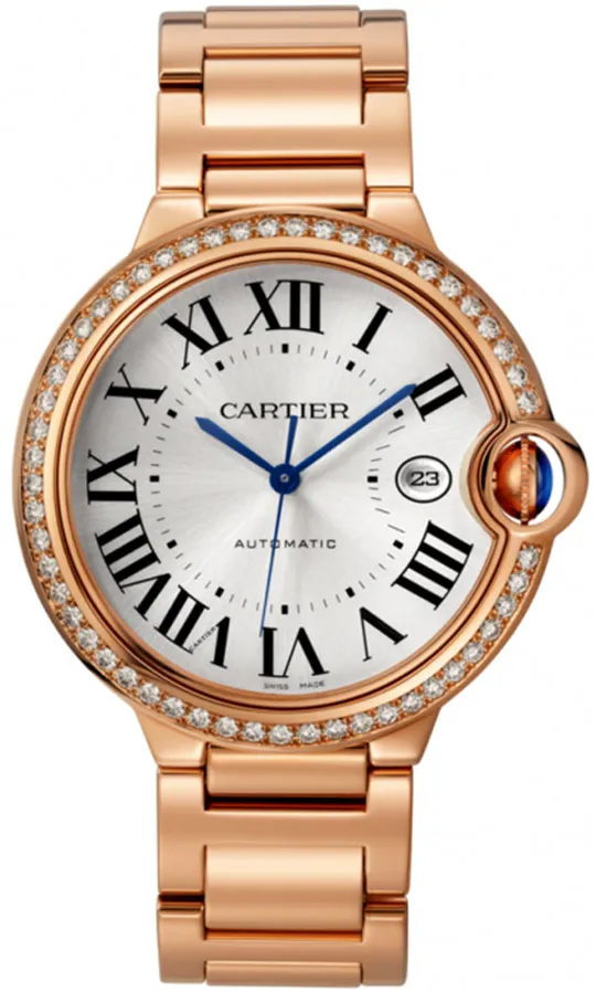 Cartier Ballon Bleu WJBB0038 42mm Rose gold Silver