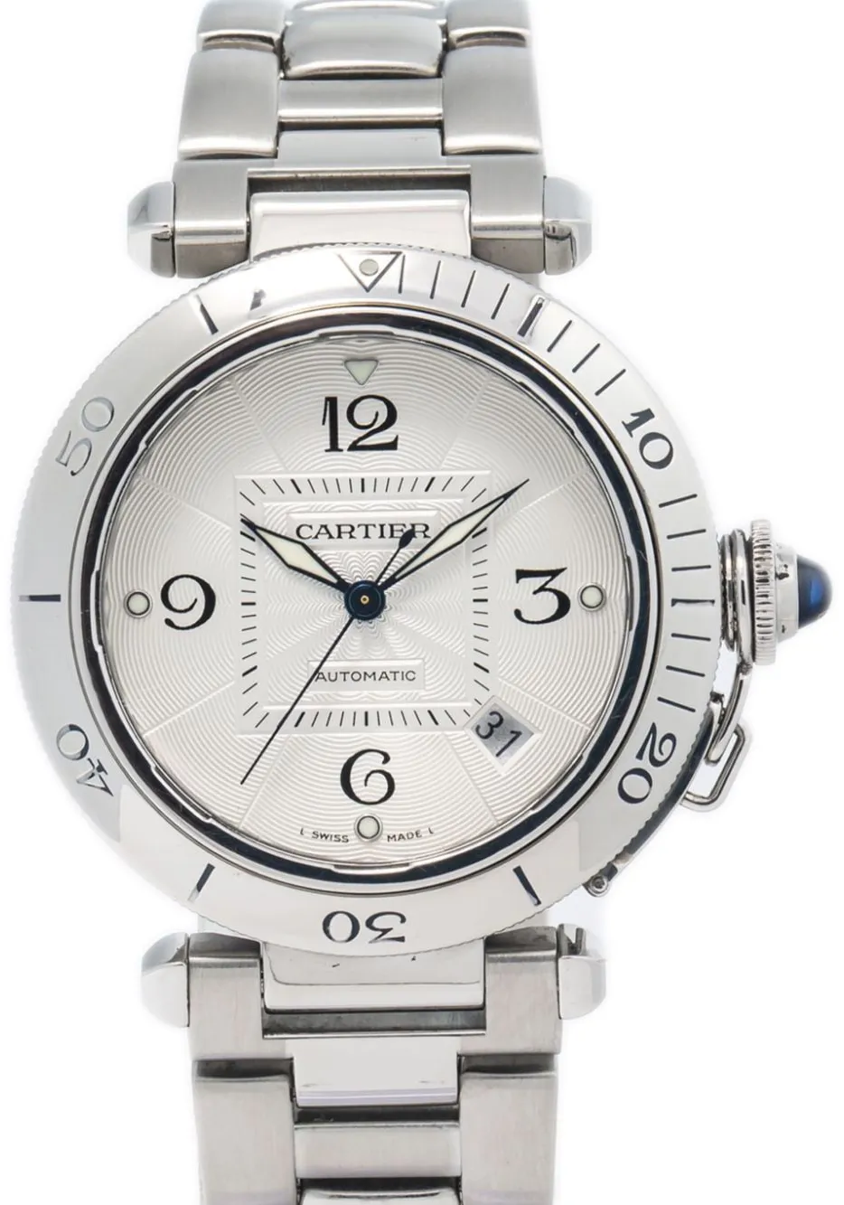 Cartier Pasha 2379 38mm Stainless steel White