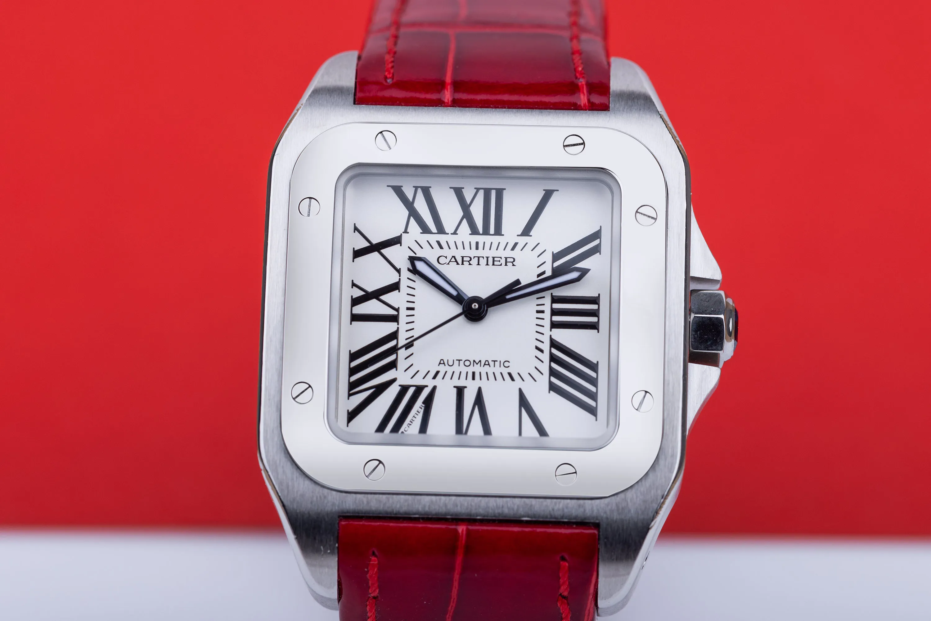 Cartier Santos 2878 33mm Stainless steel Silvered 2