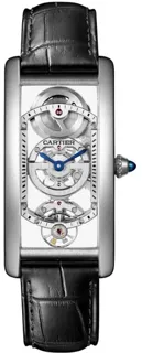 Cartier Tank Cintrée WHTA0009 Platinum Skeletonized