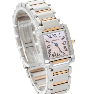 Cartier Tank Française W51027Q4 20mm Stainless steel and rose gold Mother-of-pearl 1
