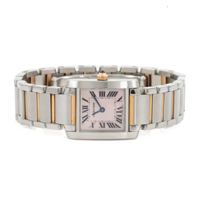 Cartier Tank Française W51027Q4 20mm Stainless steel and rose gold Mother-of-pearl 3