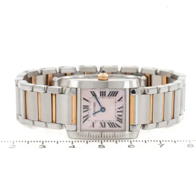 Cartier Tank Française W51027Q4 20mm Stainless steel and rose gold Mother-of-pearl 5