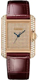 Cartier Tank WT100019 18kt Rose Gold$Diamonds 18kt Rose Gold$Diamonds