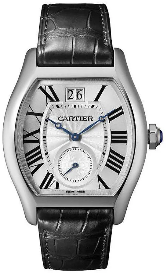 Cartier Tortue W1556233 48mm White gold Silver