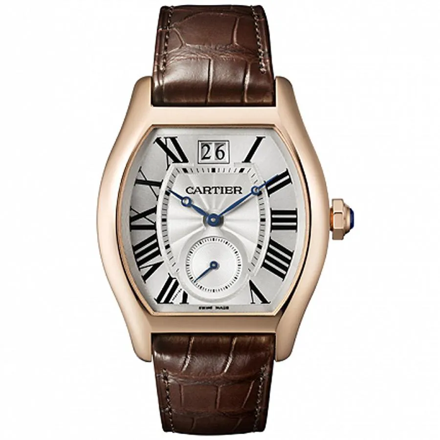 Cartier Tortue W1556234 48mm Rose gold Silver