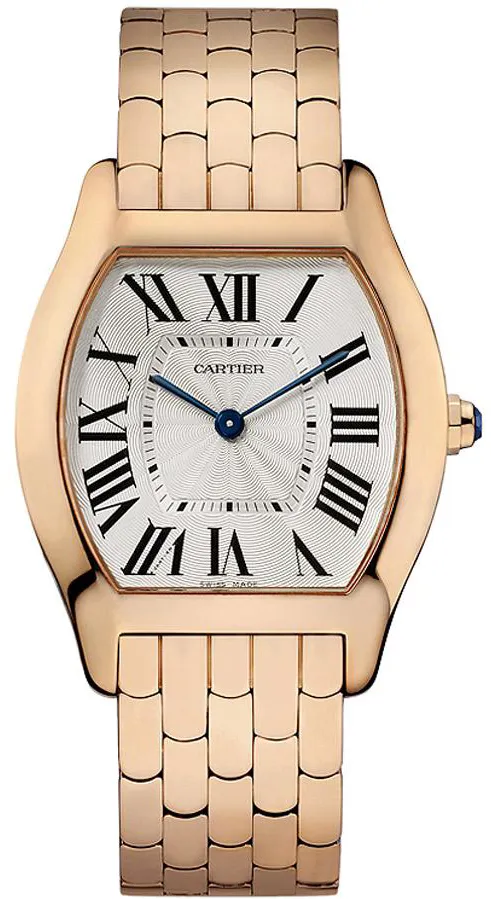 Cartier Tortue W1556366 39mm Rose gold Silver