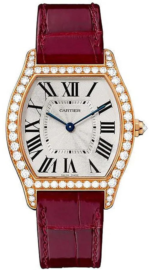 Cartier Tortue wa501008 39mm Rose gold Silver