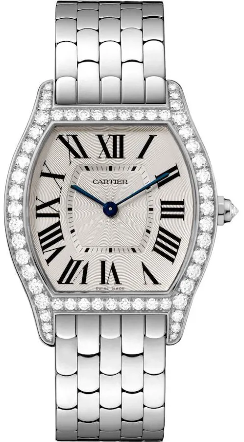 Cartier Tortue WA501013 39mm White gold Silver