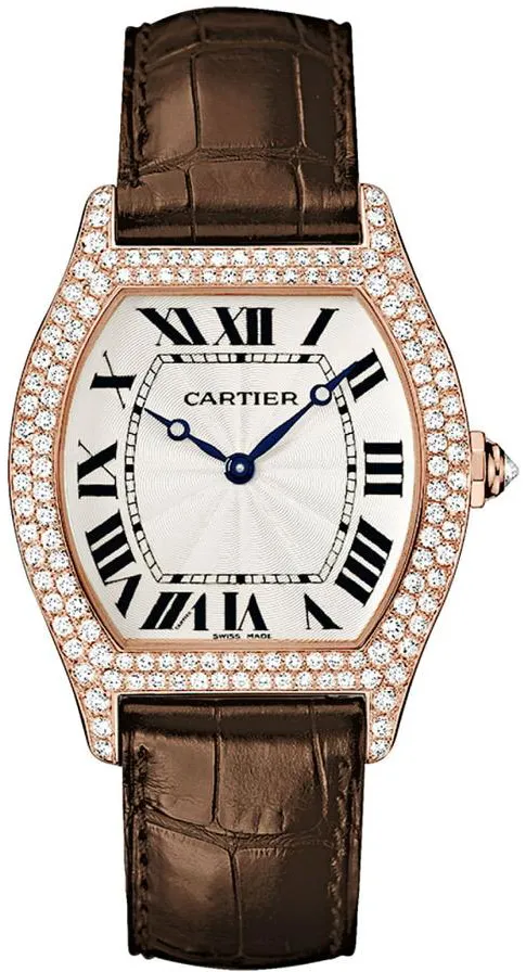 Cartier Tortue WA503951 43mm Rose gold Silver