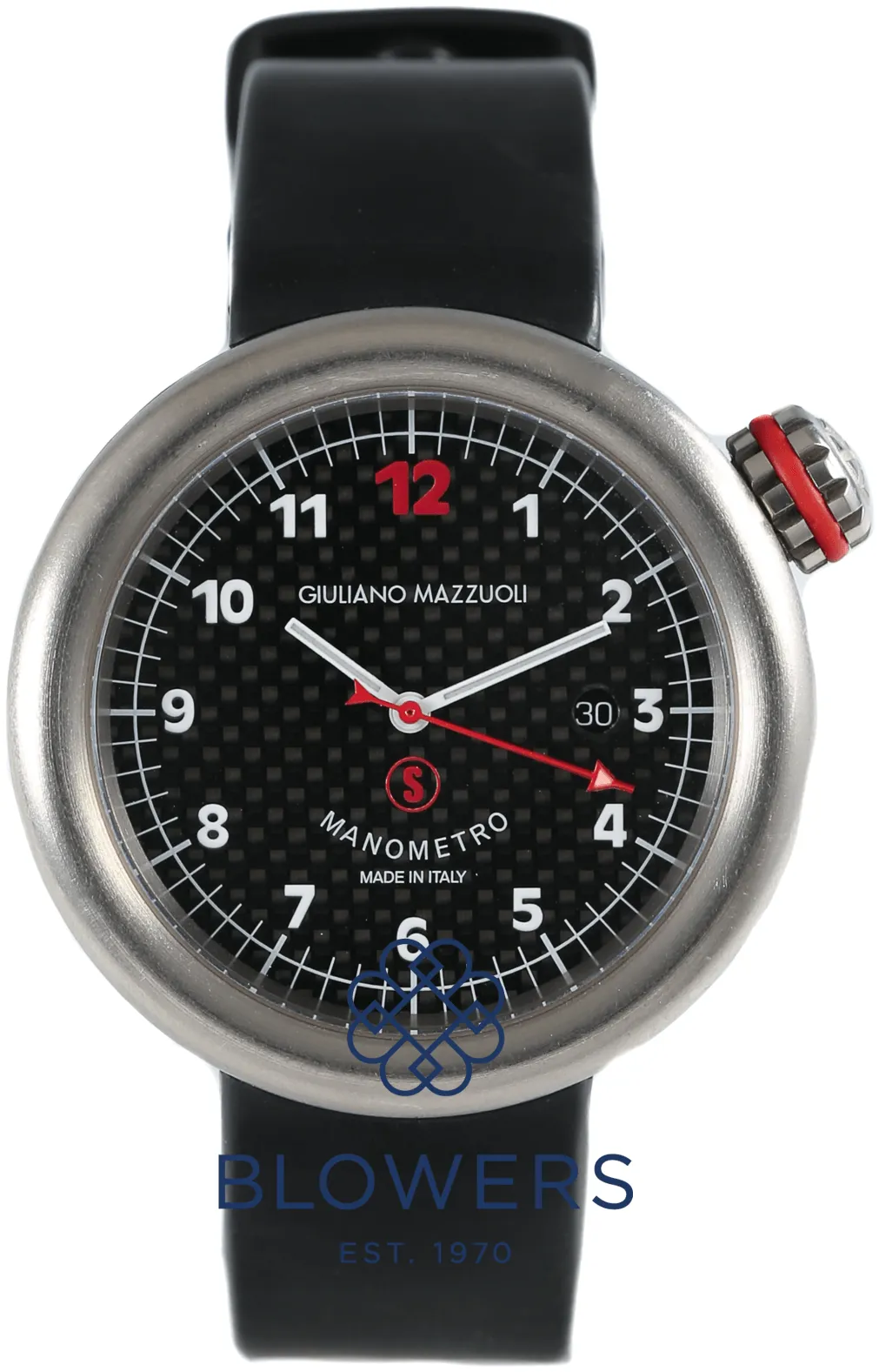 Giuliano Mazzuoli Manometro 47700TC-510FABL 44mm Titanium Black and Gray