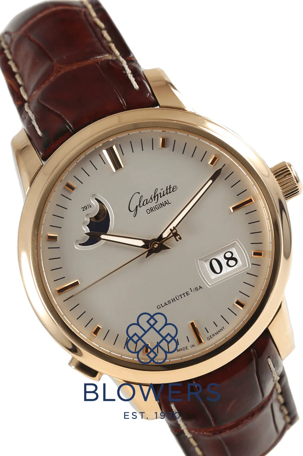 Glashütte Senator 100-04-11-01-04 40mm Rose gold Silver 1