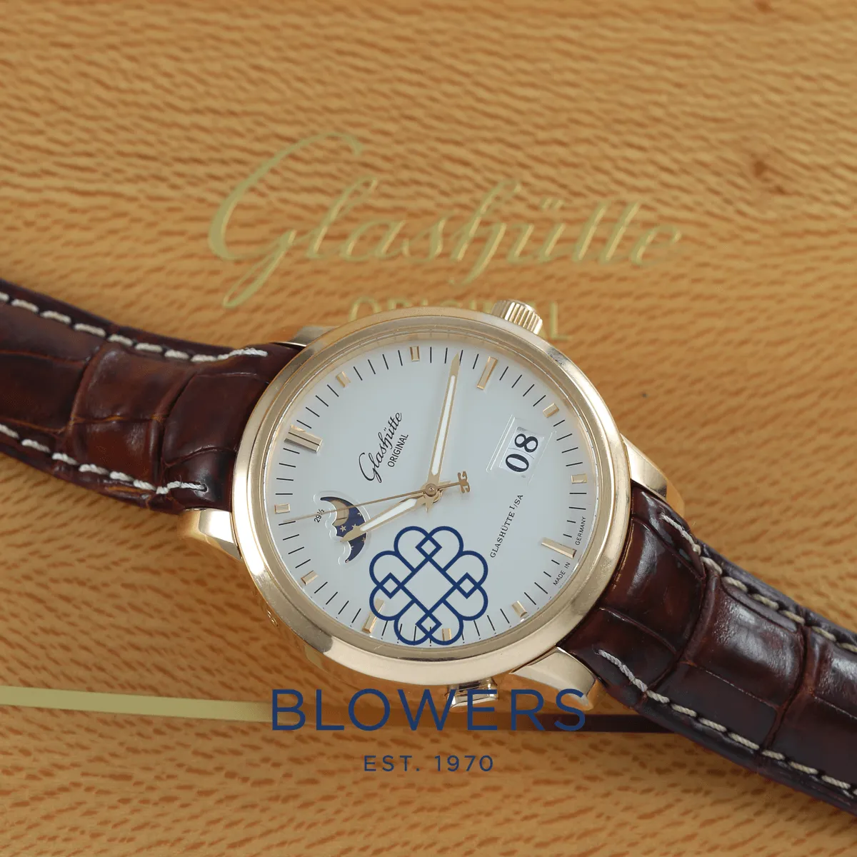 Glashütte Senator 100-04-11-01-04 40mm Rose gold Silver 3