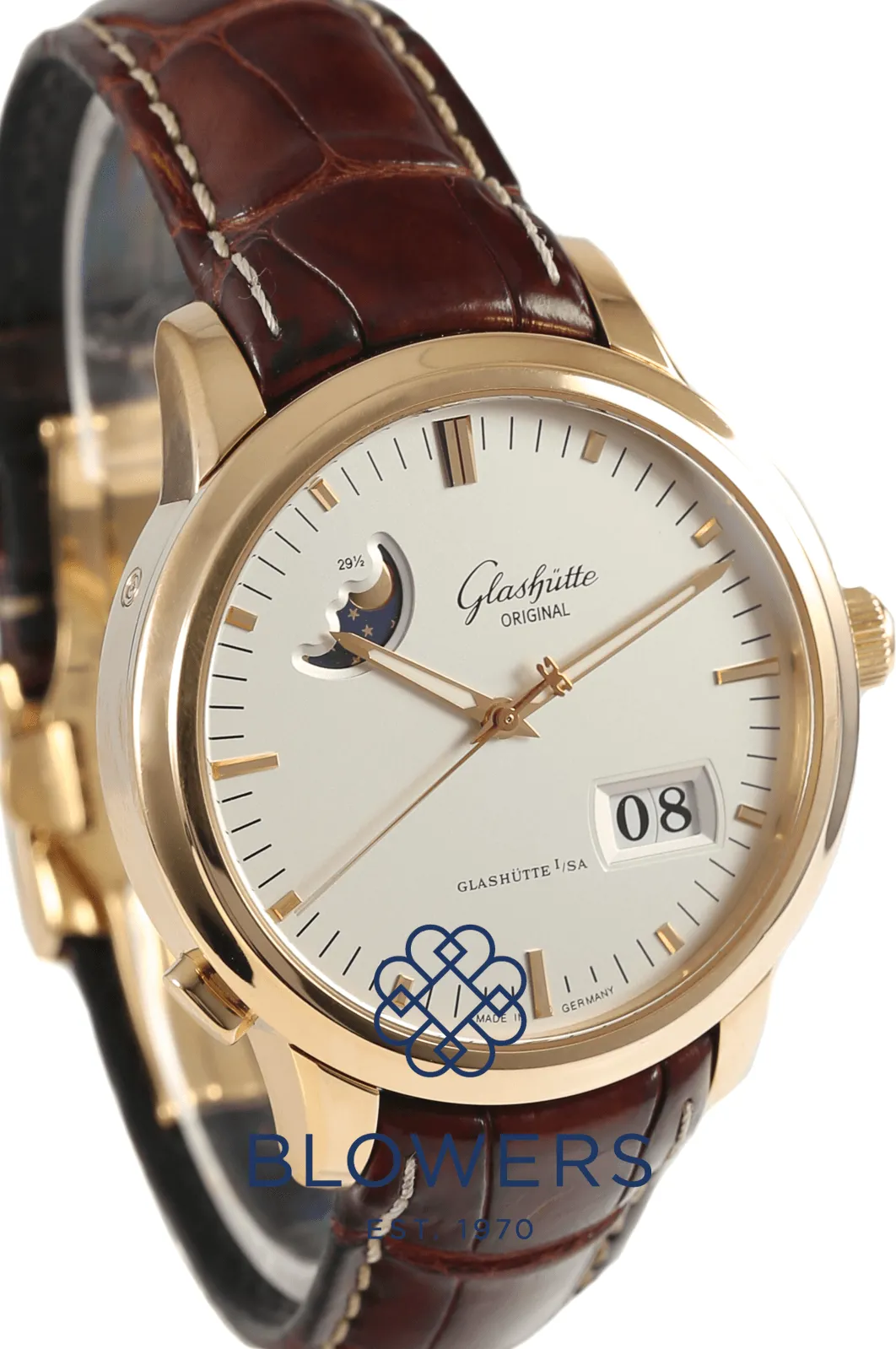 Glashütte Senator 100-04-11-01-04 40mm Rose gold Silver 10