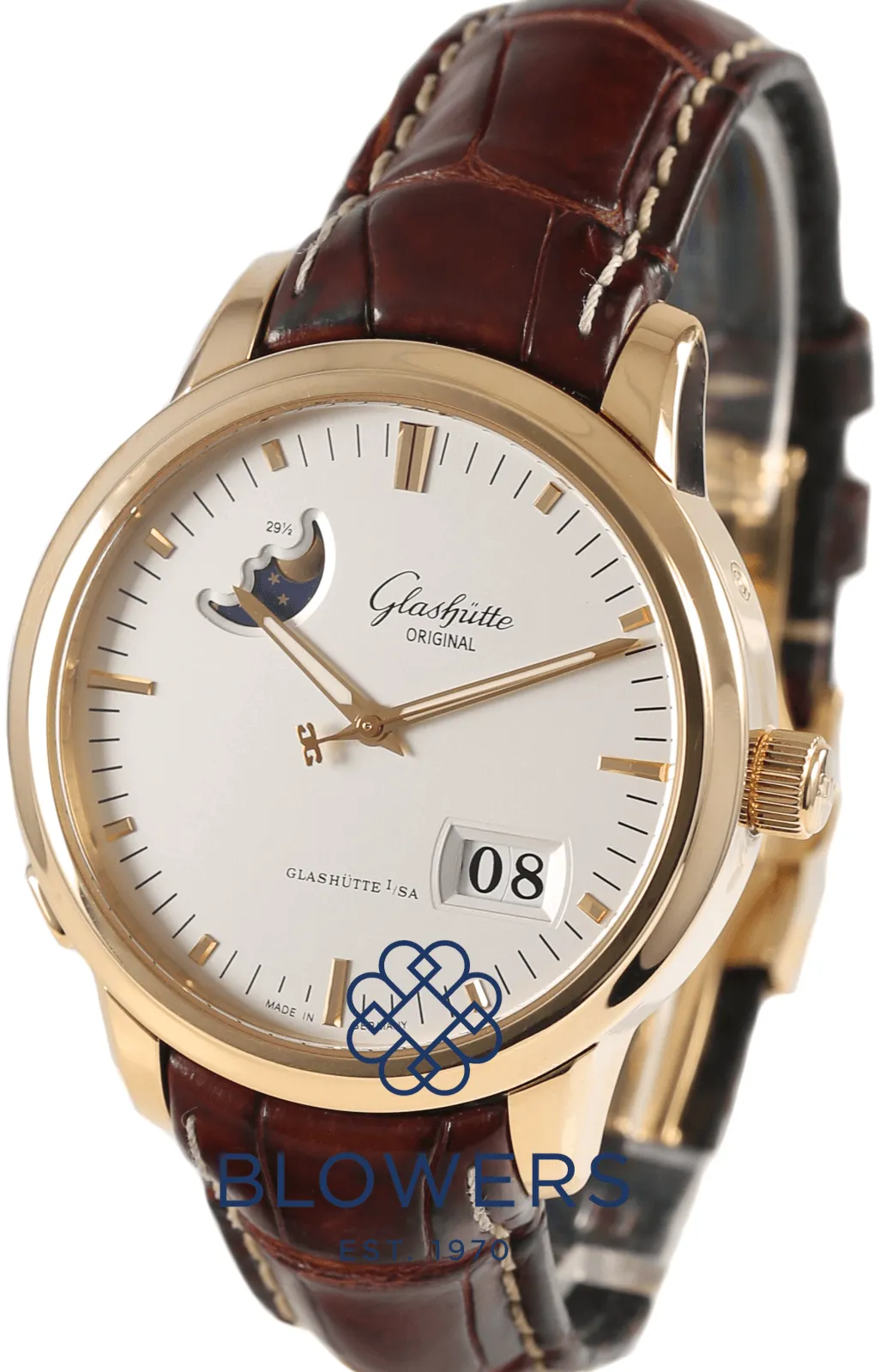 Glashütte Senator 100-04-11-01-04 40mm Rose gold Silver 11