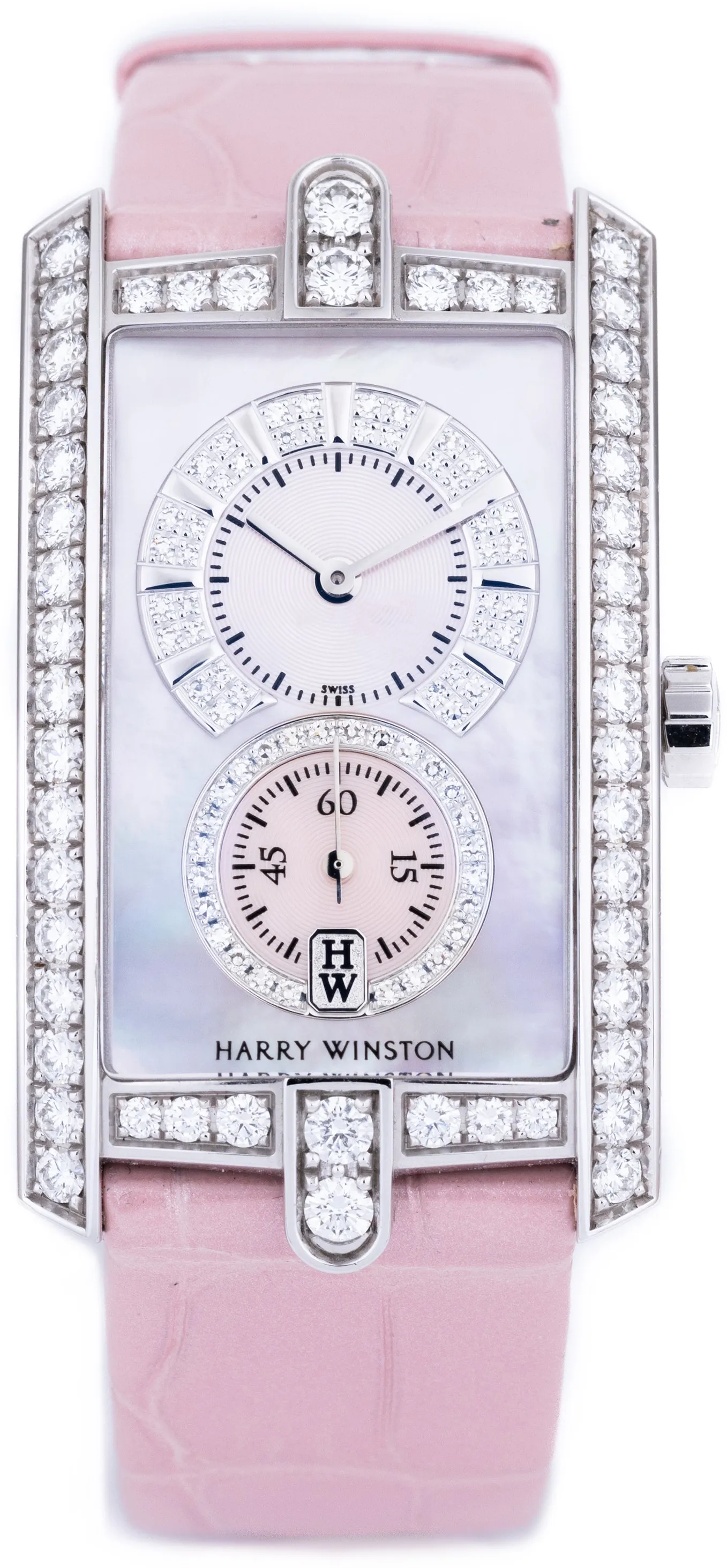 Harry Winston Avenue C 330/UMW 26mm 18k white gold Mother-of-pearl