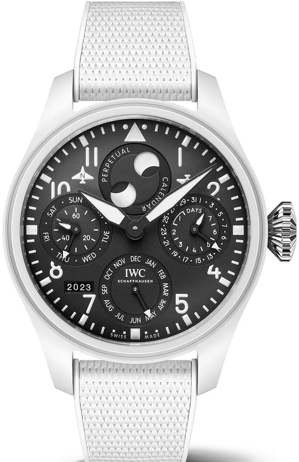 IWC Pilot IW503008 46mm Ceramic and White ceramic Black