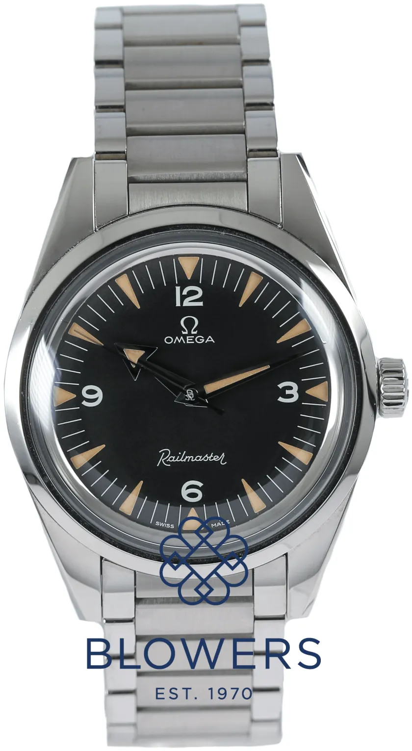 Omega Railmaster 220.10.38.20.01.002 38mm Stainless steel Black