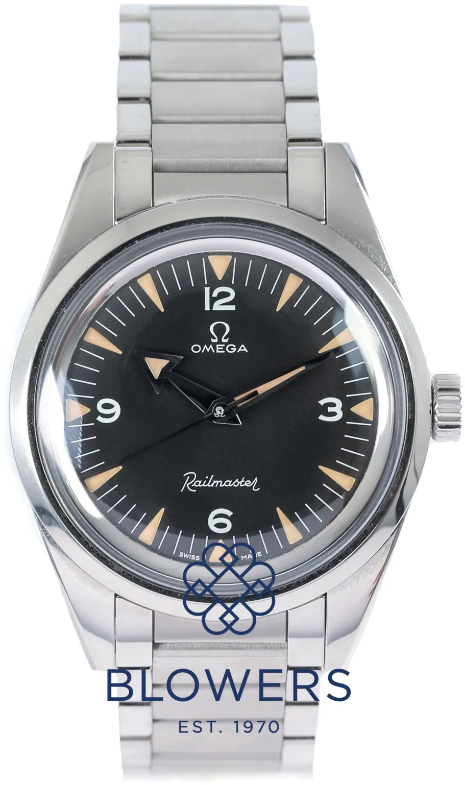 Omega Railmaster 220.10.38.20.01.002 38mm Stainless steel Black