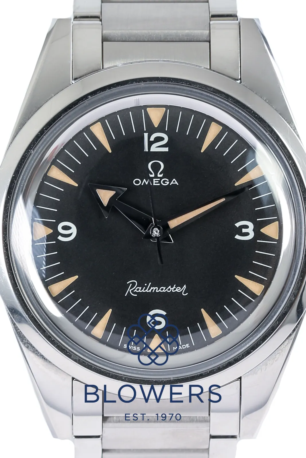 Omega Railmaster 220.10.38.20.01.002 38mm Stainless steel Black 1