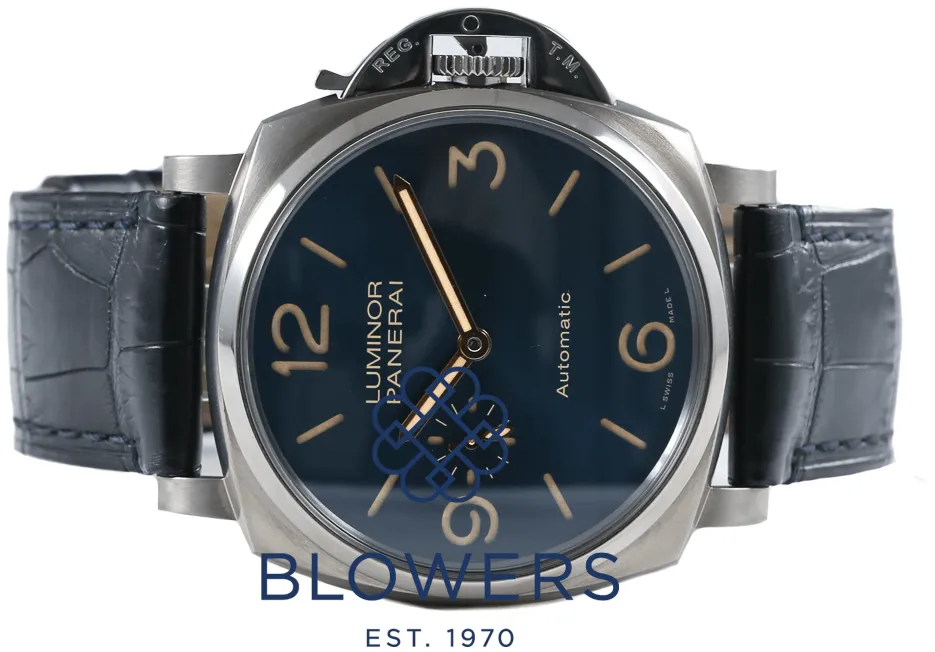 Panerai Luminor Due PAM 00729 45mm Titanium Blue 13