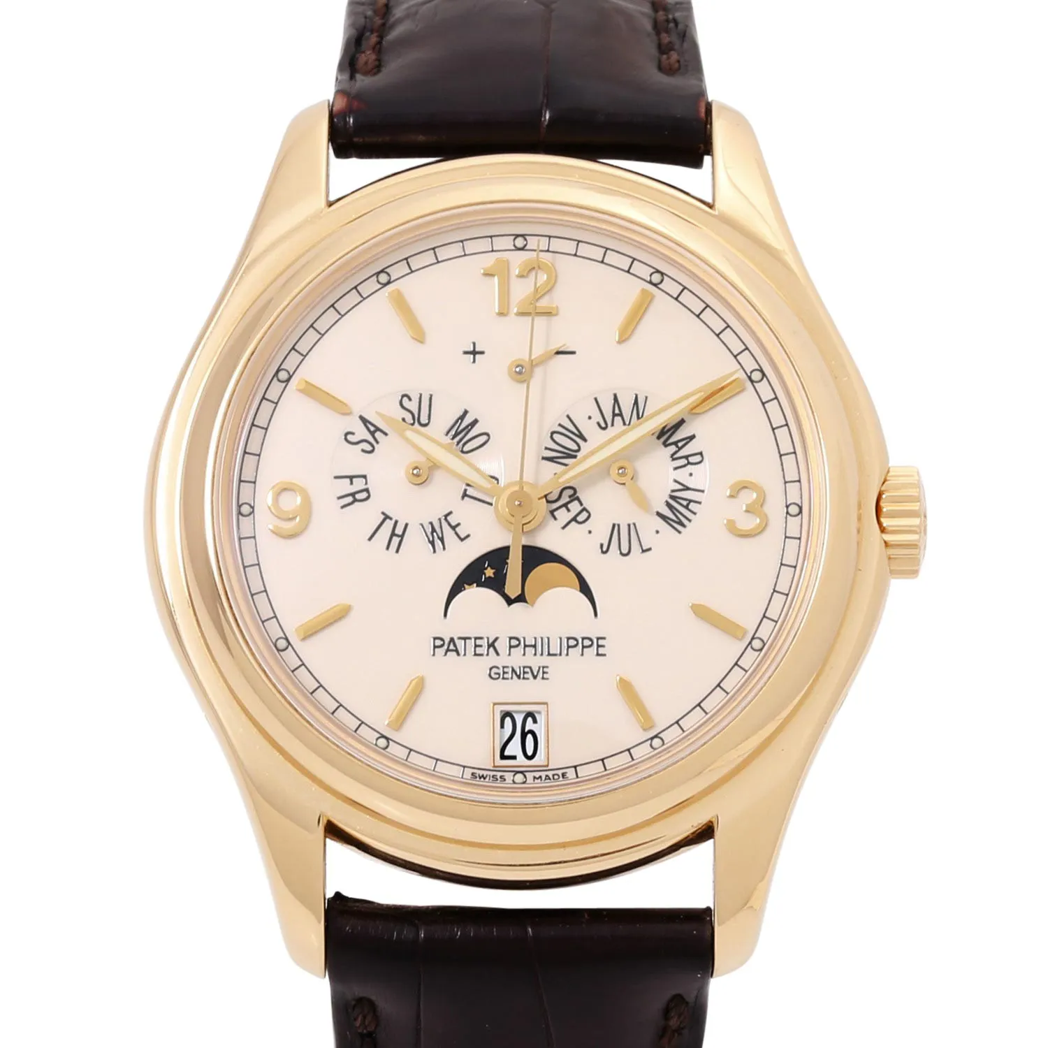 Patek Philippe Annual Calendar 5146J-001 39mm Yellow gold Beige