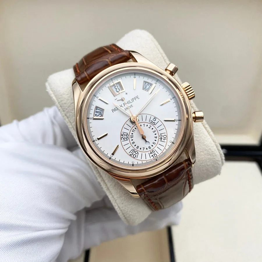 Patek Philippe Annual Calendar Chronograph 5960R-011 40.5mm Rose gold Silver