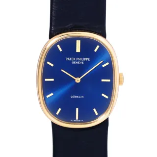 Patek Philippe Golden Ellipse 3848 Yellow gold Blue